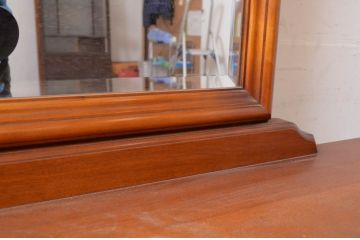 中古　横浜ダニエル(daniel)　Etranger(エトランジェ)　E-303　E-403吊鏡　温かみのある色合いと上品な佇まいが魅力のドレッサー(鏡台、化粧台、ミラー)(R-072604)