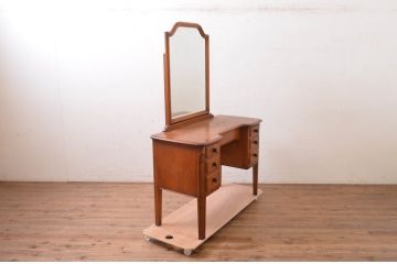 中古　横浜ダニエル(daniel)　Etranger(エトランジェ)　E-303　E-403吊鏡　温かみのある色合いと上品な佇まいが魅力のドレッサー(鏡台、化粧台、ミラー)(R-072604)