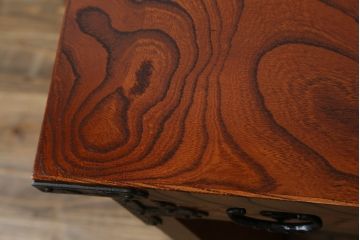 中古　特注　希少モデル　岩谷堂箪笥　和の雰囲気を高める片袖机(ワークデスク、在宅ワーク、在宅用、勉強机)(R-072610)