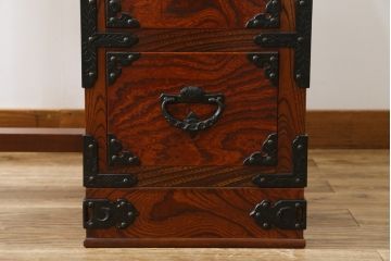 中古　特注　希少モデル　岩谷堂箪笥　和の雰囲気を高める片袖机(ワークデスク、在宅ワーク、在宅用、勉強机)(R-072610)