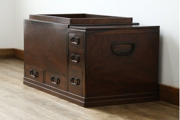 和製アンティーク　欅(ケヤキ)材　和の雰囲気を引き立てる長火鉢　(R-072618)