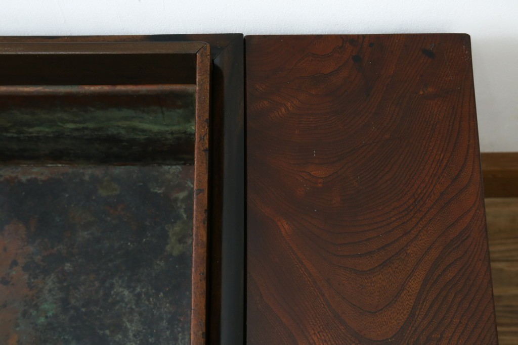 和製アンティーク　欅(ケヤキ)材　和の雰囲気を引き立てる長火鉢　(R-072618)