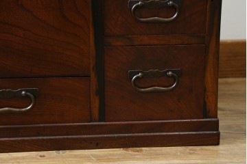 和製アンティーク　欅(ケヤキ)材　和の雰囲気を引き立てる長火鉢　(R-072618)