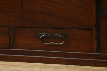 和製アンティーク　欅(ケヤキ)材　和の雰囲気を引き立てる長火鉢　(R-072618)