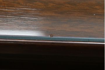 アジアンビンテージ　高級品!!　象嵌入りの凝ったデザインが魅力の唐木材製センターテーブル(リビングテーブル、ローテーブル、花梨材、カリン材、ヴィンテージ)(R-072620)