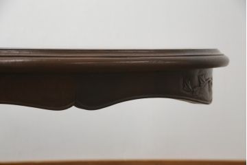 イギリスビンテージ　天板大理石が目を引くクラシカルなお部屋に取り入れたいオーバルセンターテーブル(リビングテーブル、楕円、ローテーブル、英国、ヴィンテージ)(R-072632)