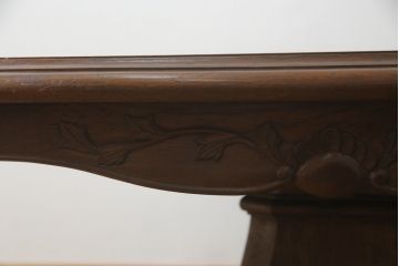 イギリスビンテージ　天板大理石が目を引くクラシカルなお部屋に取り入れたいオーバルセンターテーブル(リビングテーブル、楕円、ローテーブル、英国、ヴィンテージ)(R-072632)
