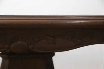 イギリスビンテージ　天板大理石が目を引くクラシカルなお部屋に取り入れたいオーバルセンターテーブル(リビングテーブル、楕円、ローテーブル、英国、ヴィンテージ)(R-072632)