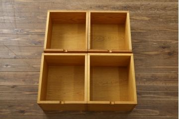  和製ビンテージ　高島屋特注品!　シンプルなデザインと引き出し8杯の収納力が魅力的なチェスト(引き出し、サイドチェスト、収納箪笥、ヴィンテージ)(R-072635)