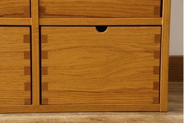  和製ビンテージ　高島屋特注品!　シンプルなデザインと引き出し8杯の収納力が魅力的なチェスト(引き出し、サイドチェスト、収納箪笥、ヴィンテージ)(R-072635)