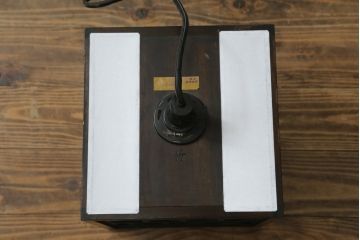 和製ビンテージ　希少な廃盤品!　松本民芸家具　和モダンな空間を演出する亀甲型笠天井照明(吊り下げ照明、シェード、電笠、ペンダントライト、ヴィンテージ)(R-072651)