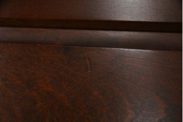 中古　美品　北海道民芸家具　上品な雰囲気漂うビューローブックケース(ライティングビューロー、簿記机、本箱、本棚、飾り棚、収納棚、戸棚、ワークデスク、在宅ワーク、在宅用)(R-072661)