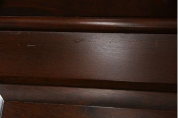 中古　美品　北海道民芸家具　上品な雰囲気漂うビューローブックケース(ライティングビューロー、簿記机、本箱、本棚、飾り棚、収納棚、戸棚、ワークデスク、在宅ワーク、在宅用)(R-072661)