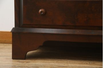 中古　美品　北海道民芸家具　上品な雰囲気漂うビューローブックケース(ライティングビューロー、簿記机、本箱、本棚、飾り棚、収納棚、戸棚、ワークデスク、在宅ワーク、在宅用)(R-072661)
