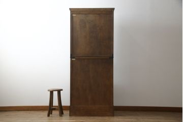 中古　美品　北海道民芸家具　上品な雰囲気漂うビューローブックケース(ライティングビューロー、簿記机、本箱、本棚、飾り棚、収納棚、戸棚、ワークデスク、在宅ワーク、在宅用)(R-072661)