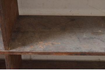 和製アンティーク　懐かしい雰囲気を醸し出す古い栗(クリ)材のオープンラック(飾り棚、本棚、ディスプレイラック、ブックシェルフ)(R-072662)