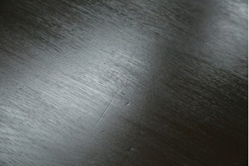 和製アンティーク　総ナラ材　直線的なデザインがレトロな片袖机　(R-072675)