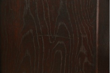 和製アンティーク　総ナラ材　直線的なデザインがレトロな片袖机　(R-072675)