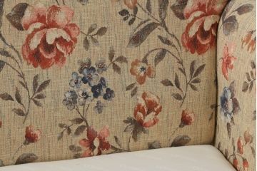 中古　美品　maruni(マルニ木工)　地中海シリーズ　優しい色合いの花柄が愛らしいモナコハイラブシート(2人掛けソファ、2Pソファ、二人掛け)(定価約32万円)(R-072688)