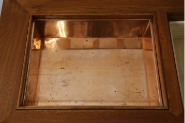 和製ビンテージ　美品!!　総欅(ケヤキ)材　重厚な囲炉裏テーブル(座卓、ローテーブル、火鉢、長火鉢、木製火鉢、ヴィンテージ)(R-072693)