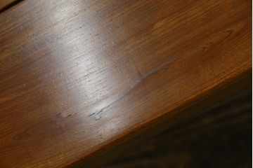 和製ビンテージ　美品!!　総欅(ケヤキ)材　重厚な囲炉裏テーブル(座卓、ローテーブル、火鉢、長火鉢、木製火鉢、ヴィンテージ)(R-072693)