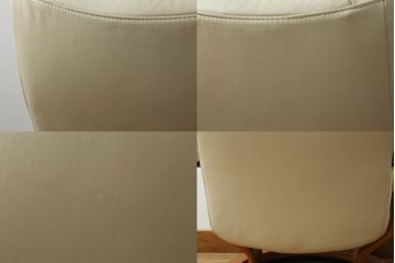 中古　EKORNES(エコーネス)　本革　ゆったりとしたくつろぎの時間におすすめのオットマン付きストレスレスチェア(リクライニングチェア、アームチェア、1人掛け、一人掛け、1P、レザー、北欧)(定価約35万円)(R-072694)