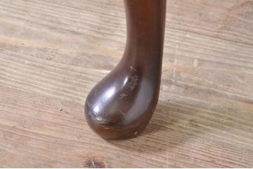 イギリスビンテージ　ウォールナット材　ガラストップ　趣のある佇まいが魅力的なサイドテーブル(コーヒーテーブル、ローテーブル、花台、飾り台、英国、ヴィンテージ)(R-072696)