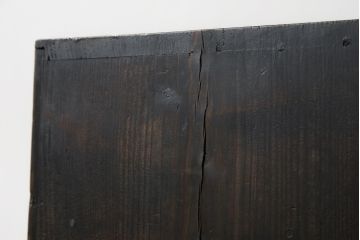 和製アンティーク　年月を経た趣のある佇まいが魅力的な丸環取っ手の五段小引き出し(小物収納、サイドチェスト)(R-072724)