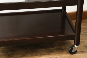 中古　松本民芸家具　上品な色合いが魅力!!シックな雰囲気漂うB型ワゴン(キャスターワゴン、サイドワゴン、キッチンワゴン、花台)(R-072726)