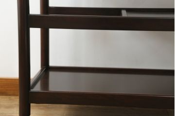 中古　松本民芸家具　上品な色合いが魅力!!シックな雰囲気漂うB型ワゴン(キャスターワゴン、サイドワゴン、キッチンワゴン、花台)(R-072726)