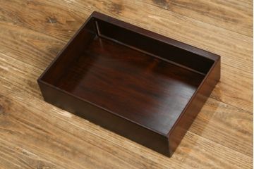 和製アンティーク　花梨(カリン)材　品のある佇まいが美しい飾り棚(茶棚、茶箪笥、違い棚、戸棚、収納棚)(R-072730)