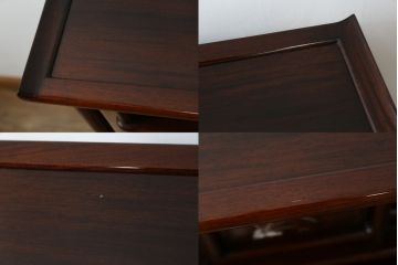 和製アンティーク　花梨(カリン)材　品のある佇まいが美しい飾り棚(茶棚、茶箪笥、違い棚、戸棚、収納棚)(R-072730)