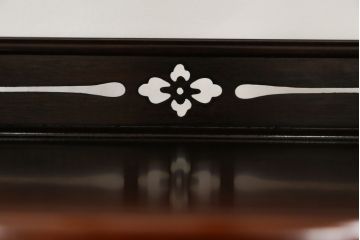 和製アンティーク　花梨(カリン)材　品のある佇まいが美しい飾り棚(茶棚、茶箪笥、違い棚、戸棚、収納棚)(R-072730)