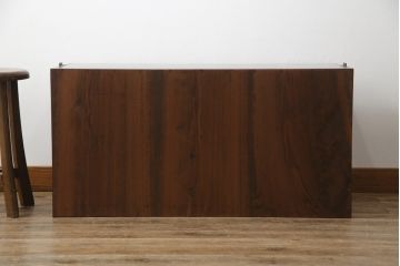 和製アンティーク　美品　前面欅(ケヤキ)材　漆塗り　シンプルな造りのローボード(収納箪笥、和タンス、引き出し、ローチェスト)(R-072734)