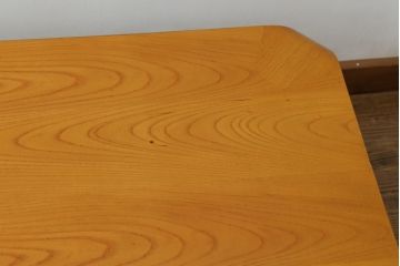 和製ビンテージ　天童木工　欅(ケヤキ)材　天板の美しい木目が魅力的な座卓(ヴィンテージ、ローテーブル、センターテーブル、リビングテーブル)(R-072748)