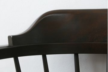 中古　松本民芸家具　#91型　落ち着きのある大人カフェ風インテリアが叶うアームチェア2脚セット(キャプテンチェア、板座チェア、椅子、ダイニングチェア、イス)(定価2脚で約26万円)(R-072756)