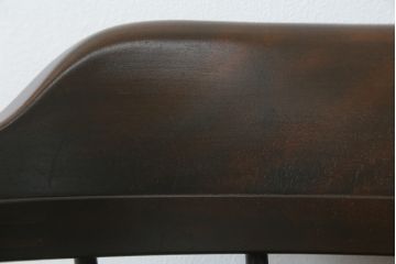 中古　松本民芸家具　#91型　落ち着きのある大人カフェ風インテリアが叶うアームチェア2脚セット(キャプテンチェア、板座チェア、椅子、ダイニングチェア、イス)(定価2脚で約26万円)(R-072756)