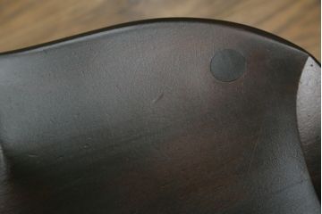 中古　松本民芸家具　#91型　落ち着きのある大人カフェ風インテリアが叶うアームチェア2脚セット(キャプテンチェア、板座チェア、椅子、ダイニングチェア、イス)(定価2脚で約26万円)(R-072756)