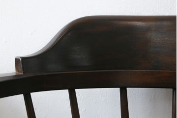 中古　松本民芸家具　#91型　落ち着きのある大人カフェ風インテリアが叶うアームチェア2脚セット(キャプテンチェア、板座チェア、椅子、ダイニングチェア、イス)(定価2脚で約26万円)(R-072757)