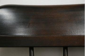 中古　松本民芸家具　#91型　落ち着きのある大人カフェ風インテリアが叶うアームチェア2脚セット(キャプテンチェア、板座チェア、椅子、ダイニングチェア、イス)(定価2脚で約26万円)(R-072757)