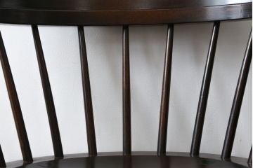 中古　松本民芸家具　#91型　落ち着きのある大人カフェ風インテリアが叶うアームチェア2脚セット(キャプテンチェア、板座チェア、椅子、ダイニングチェア、イス)(定価2脚で約26万円)(R-072757)