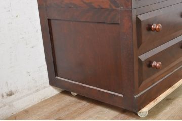 中古　美品　松本民芸家具　DII-12型　スリムで取り入れやすいワードローブ(洋服タンス、衣装タンス、収納棚、戸棚)(定価約46万円)(R-072760)