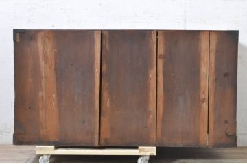 和製アンティーク　前面栗材　桜丸金具　年月を経た趣のある色合いが魅力的な米沢箪笥ローボード(テレビ台、テレビボード、ローチェスト、収納たんす、時代箪笥、引き出し)(R-072771)