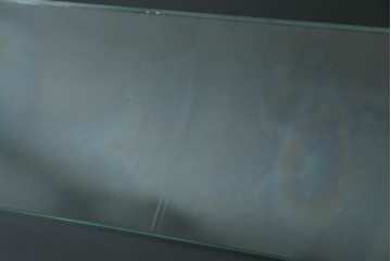 和製アンティーク　希少サイズ!!　レトロな雰囲気漂う薄型壁掛けガラスケース　(R-072773)