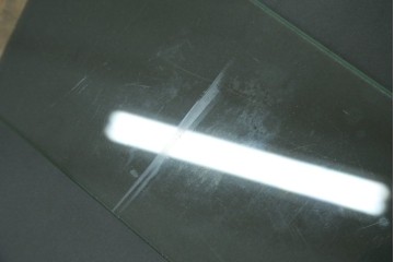 和製アンティーク　希少サイズ!!　レトロな雰囲気漂う薄型壁掛けガラスケース　(R-072773)