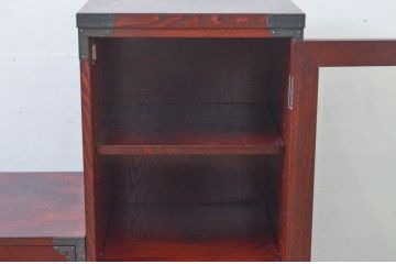 中古　美品　欅産業　仙台民芸箪笥(仙台箪笥)　和モダンな佇まいが魅力的なテレビ台ユニット(テレビボード、リビングボード、ローチェスト、和タンス、収納箪笥、飾り棚、収納棚、戸棚、サイドキャビネット)(R-072789)