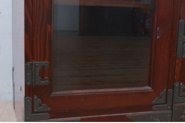 中古　美品　欅産業　仙台民芸箪笥(仙台箪笥)　和モダンな佇まいが魅力的なテレビ台ユニット(テレビボード、リビングボード、ローチェスト、和タンス、収納箪笥、飾り棚、収納棚、戸棚、サイドキャビネット)(R-072789)