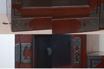 中古　美品　欅産業　仙台民芸箪笥(仙台箪笥)　和モダンな佇まいが魅力的なテレビ台ユニット(テレビボード、リビングボード、ローチェスト、和タンス、収納箪笥、飾り棚、収納棚、戸棚、サイドキャビネット)(R-072789)