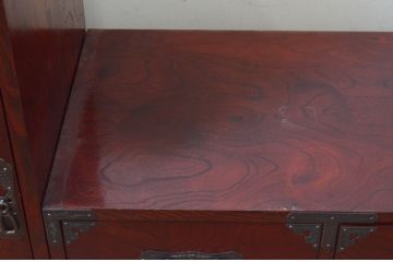 中古　美品　欅産業　仙台民芸箪笥(仙台箪笥)　和モダンな佇まいが魅力的なテレビ台ユニット(テレビボード、リビングボード、ローチェスト、和タンス、収納箪笥、飾り棚、収納棚、戸棚、サイドキャビネット)(R-072789)