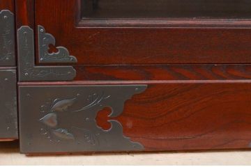 中古　美品　欅産業　仙台民芸箪笥(仙台箪笥)　和モダンな佇まいが魅力的なテレビ台ユニット(テレビボード、リビングボード、ローチェスト、和タンス、収納箪笥、飾り棚、収納棚、戸棚、サイドキャビネット)(R-072789)